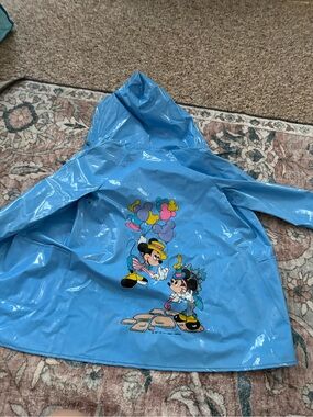 Vintage Disney Mickey Minnie Mouse Kids Raincoat